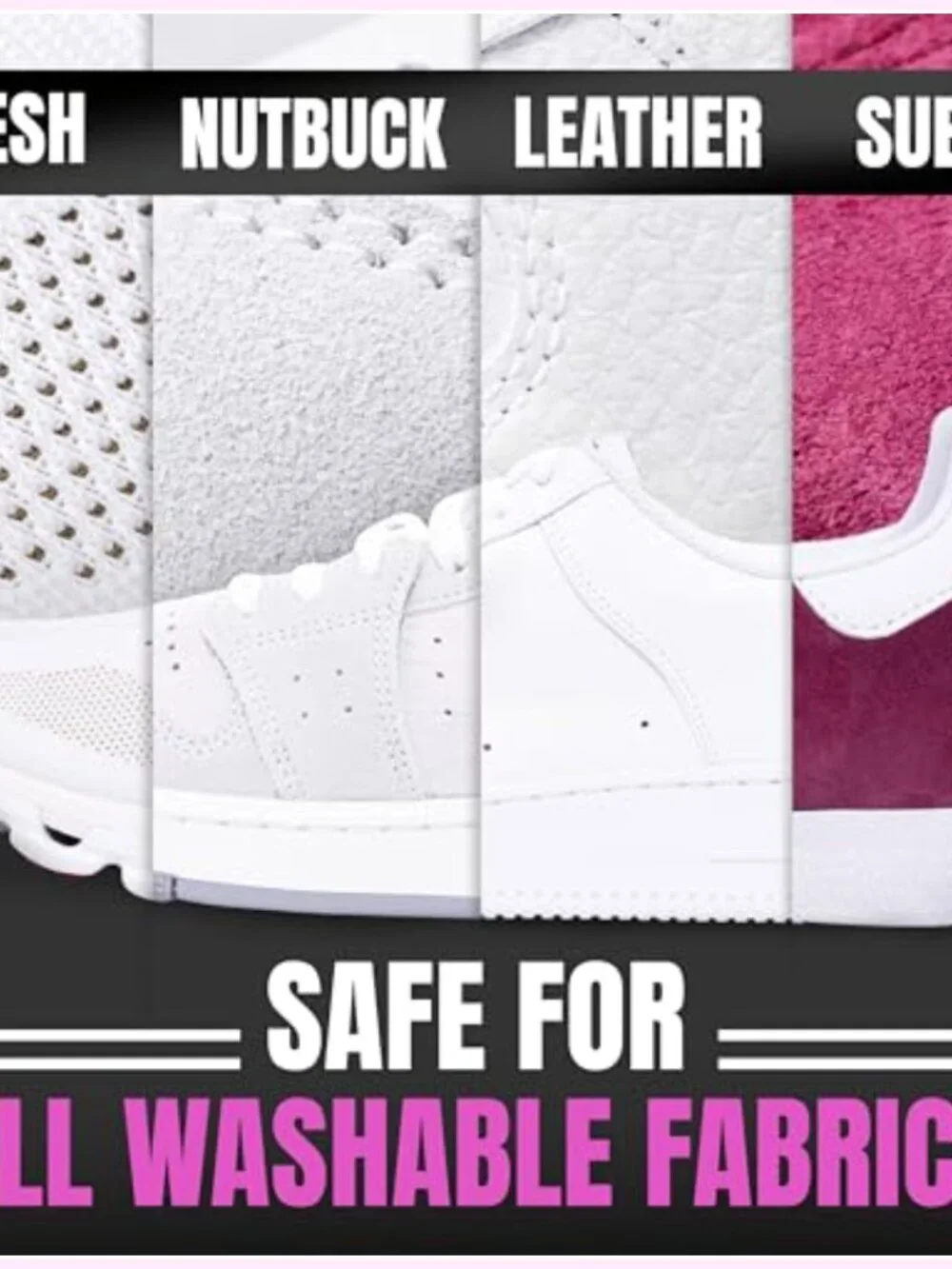 Shoe Cleaner Kit with Brush for Leather, Suede & Nubuck Sneakers